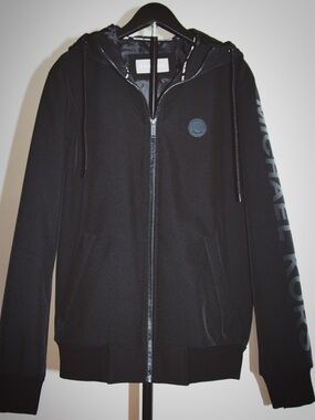 Michael Kors Men Hooded Brand Logo Soft Shell Jacket